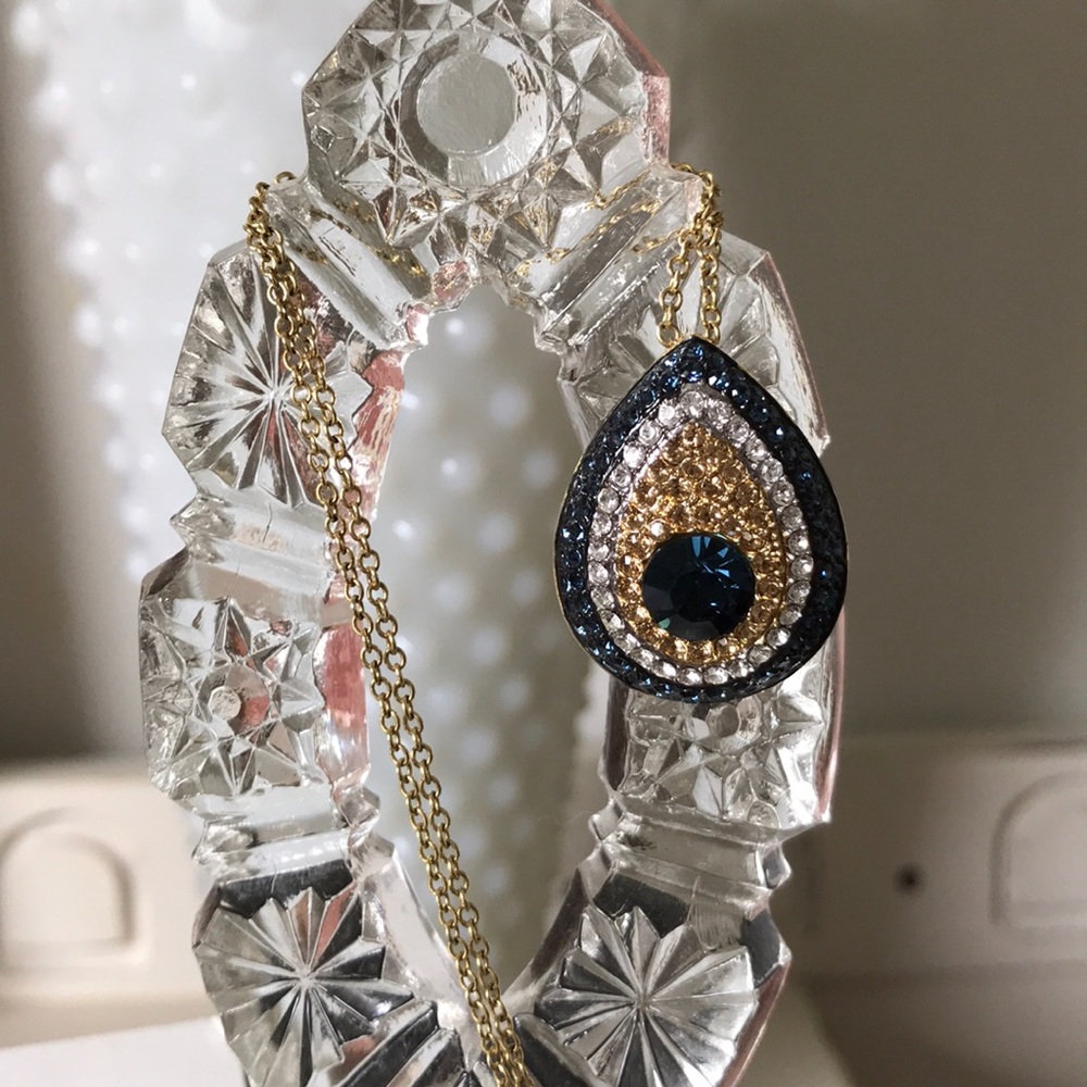 Evil eye adjustable necklace